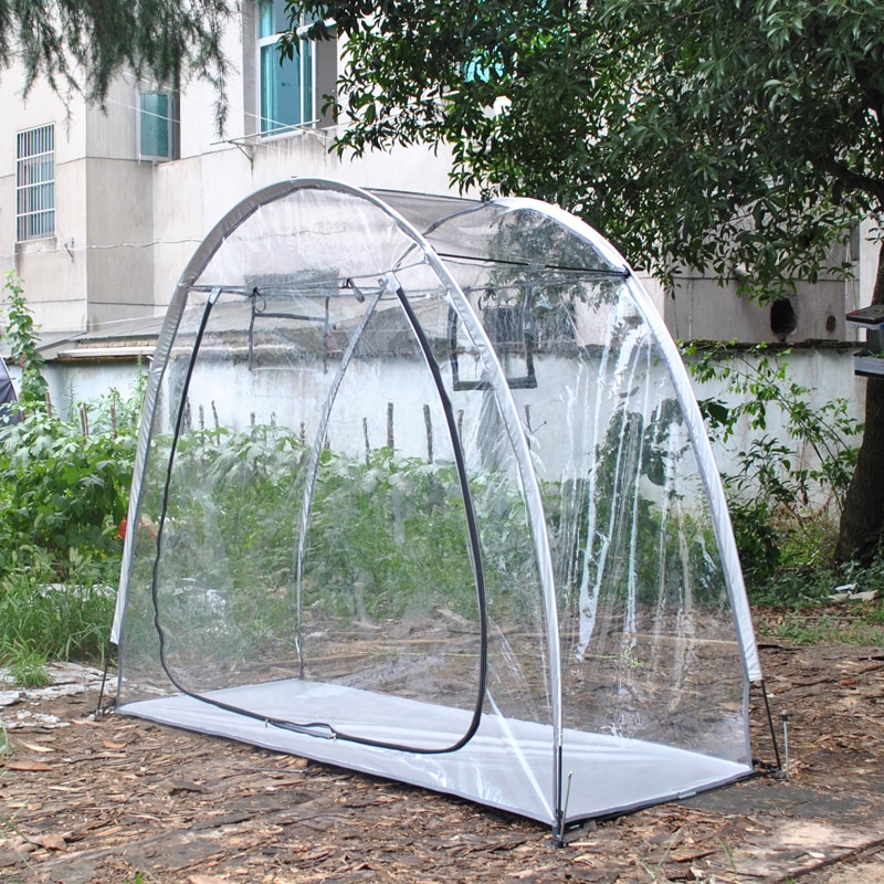 Cheap Goat Tents Large Plant Growing Tent Transparent PVC Flower Sun Room Sunshine Leisure House Single Person Outdoor Camping Cover Gezebo   